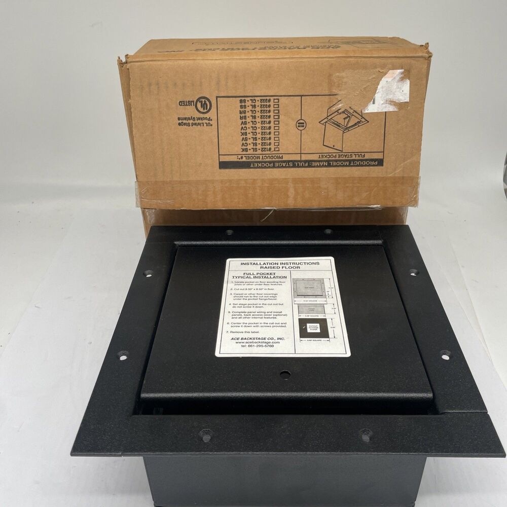 Ace Backstage Co. Full Stage Pocket #122-SL-BK NEW OPEN BOX